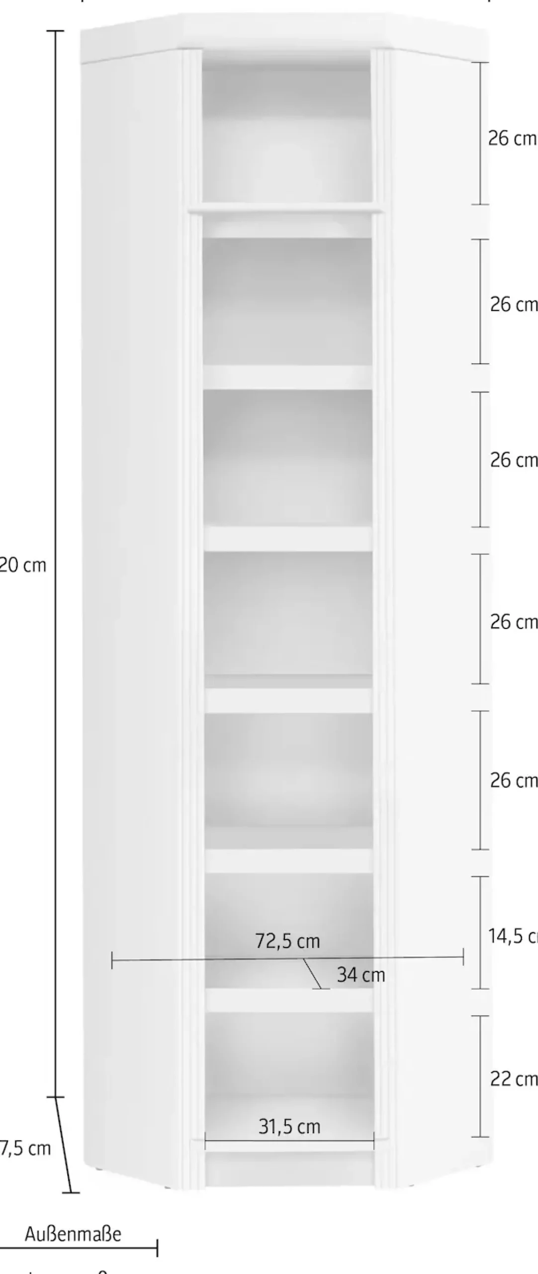 OTTO home Eckregal »Soeren mit Eiche-Elementen, Regal Höhe 220 cm, FSC®-zertifiziert« passend für Regale Soeren mit einer Tiefe von 29 cm