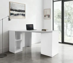 OTTO home Eckschreibtisch »AVRIL« Regalschreibtisch mit viel Stauraum, Push-to-Open, Breite: 140 cm