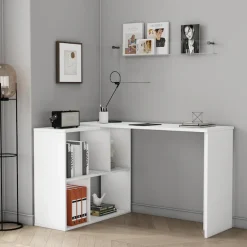 OTTO home Eckschreibtisch »Jaaron« mit vier offenen Fächern, modernes und elegantes Design