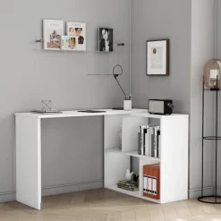 OTTO home Eckschreibtisch »Jaaron« mit vier offenen Fächern, modernes und elegantes Design