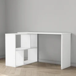 OTTO home Eckschreibtisch »Jaaron« mit vier offenen Fächern, modernes und elegantes Design