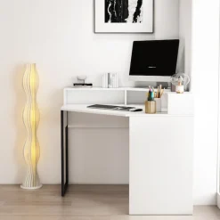 OTTO home Eckschreibtisch »Moid« mit Schreibtischaufsatz, modernes Design, B. 100 cm