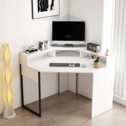 OTTO home Eckschreibtisch »Moid« mit Schreibtischaufsatz, modernes Design, B. 100 cm
