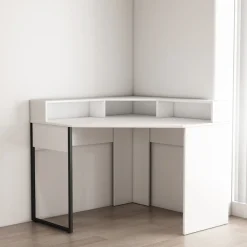 OTTO home Eckschreibtisch »Moid« mit Schreibtischaufsatz, modernes Design, B. 100 cm