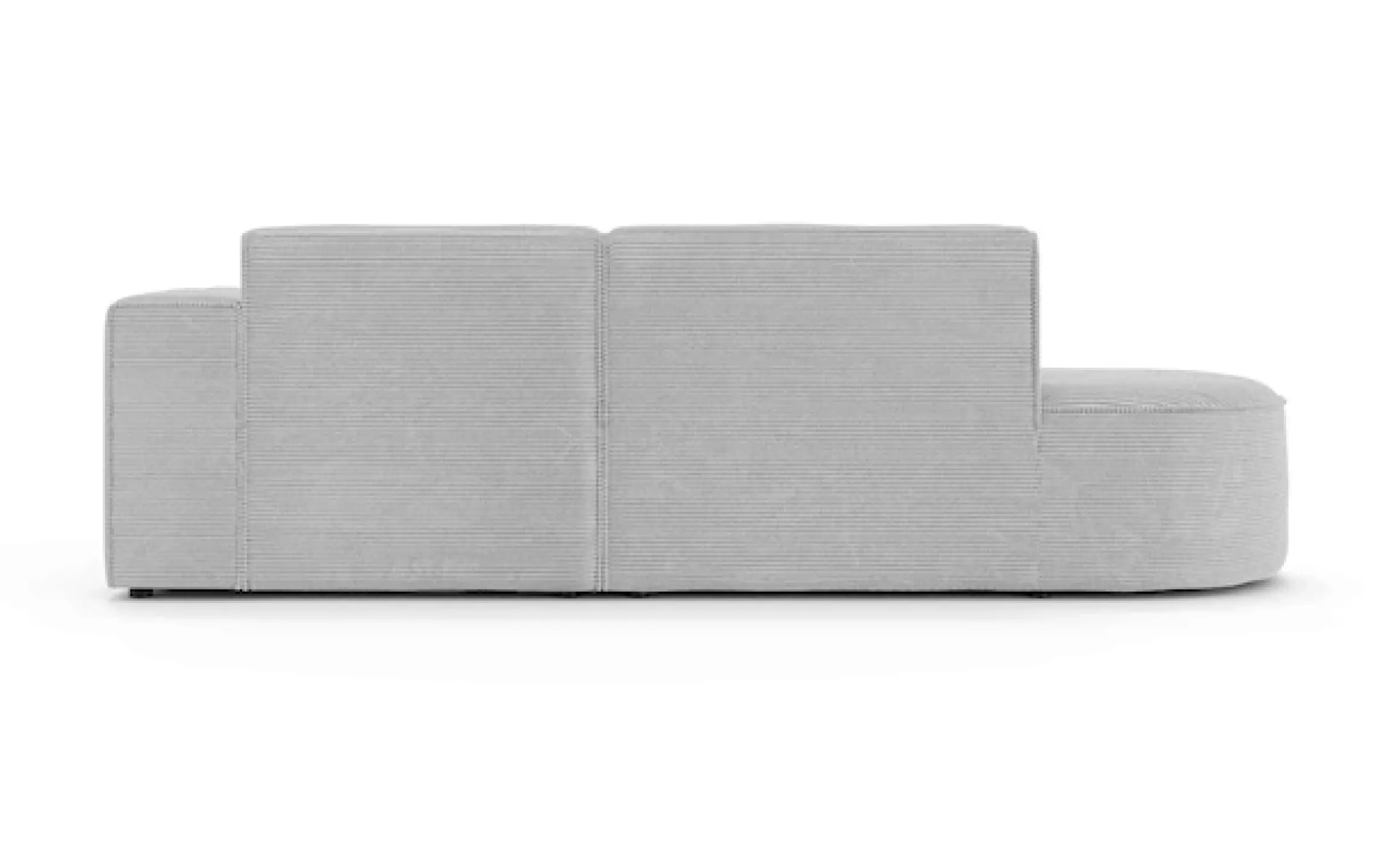 OTTO home Ecksofa »ADELLA XL Design-Sofa mit Recamiere rechts/links, 263/159/76 cm« L-Form XL mit Wellenunterfederung, runde Form, auch in Cord
