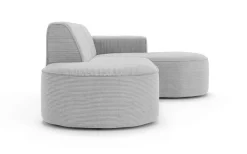 OTTO home Ecksofa »ADELLA XL Design-Sofa mit Recamiere rechts/links, 263/159/76 cm« L-Form XL mit Wellenunterfederung, runde Form, auch in Cord