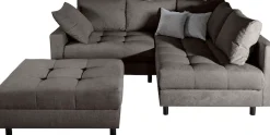 OTTO home Ecksofa »Antonia L-Form, B: 215 cm« Ecksofa, Rückenkissen, ottomane beidseitig montierbar, Bonnelfederkern