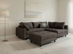 OTTO home Ecksofa »Antonia L-Form, B: 215 cm« Ecksofa, Rückenkissen, ottomane beidseitig montierbar, Bonnelfederkern