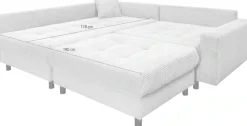 OTTO home Ecksofa »Antonia L-Form, B: 215 cm« Ecksofa, Rückenkissen, ottomane beidseitig montierbar, Bonnelfederkern