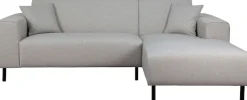 OTTO home Ecksofa »ARROS L-Form mit Wellenunterfederung, Maße B/T/H: 235/163/81 cm« incl. Zierkissen, mit Recamiere rechts/links bestellbar, auch in Cord