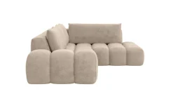 OTTO home Ecksofa »AZITA L-Form, XL 296 cm - Designsofa in Bubble-Optik« lose Rückenkissen, traumhafte Steppung