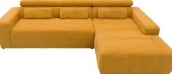 OTTO home Ecksofa »Ballerup 235 x 175 cm, auch mit verstellbarer Sitztiefe« Kopfteile verstellbar, aus pflegeleichtem, weichem Bezugsstoff, L-Form