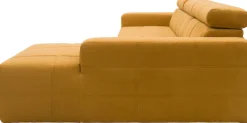 OTTO home Ecksofa »Ballerup 235 x 175 cm, auch mit verstellbarer Sitztiefe« Kopfteile verstellbar, aus pflegeleichtem, weichem Bezugsstoff, L-Form