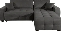 OTTO home Ecksofa »Bella Couch L-Form, B: 234 cm, Zierkissen inklusive« optional Schlaffunktion & Bettkasten, Wohnkomfort