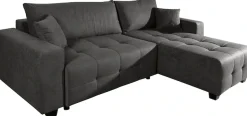 OTTO home Ecksofa »Bella Couch L-Form, B: 234 cm, Zierkissen inklusive« optional Schlaffunktion & Bettkasten, Wohnkomfort