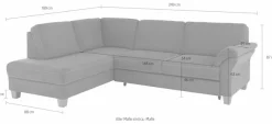 OTTO home Ecksofa »Borkum L-Form, B: 249 cm - OTTO. Verlässliche Qualität.« optional mit Schlaffunktion, Eckcouch mit Federkern