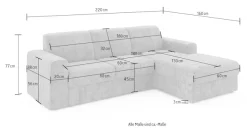 OTTO home Ecksofa »BORNHOLM 2.0 L-Form, Breite 220 cm, Verlässliche Qualität, Chenille« Recamiere links/rechts bestellbar, Bezug - Chenille oder Struktur