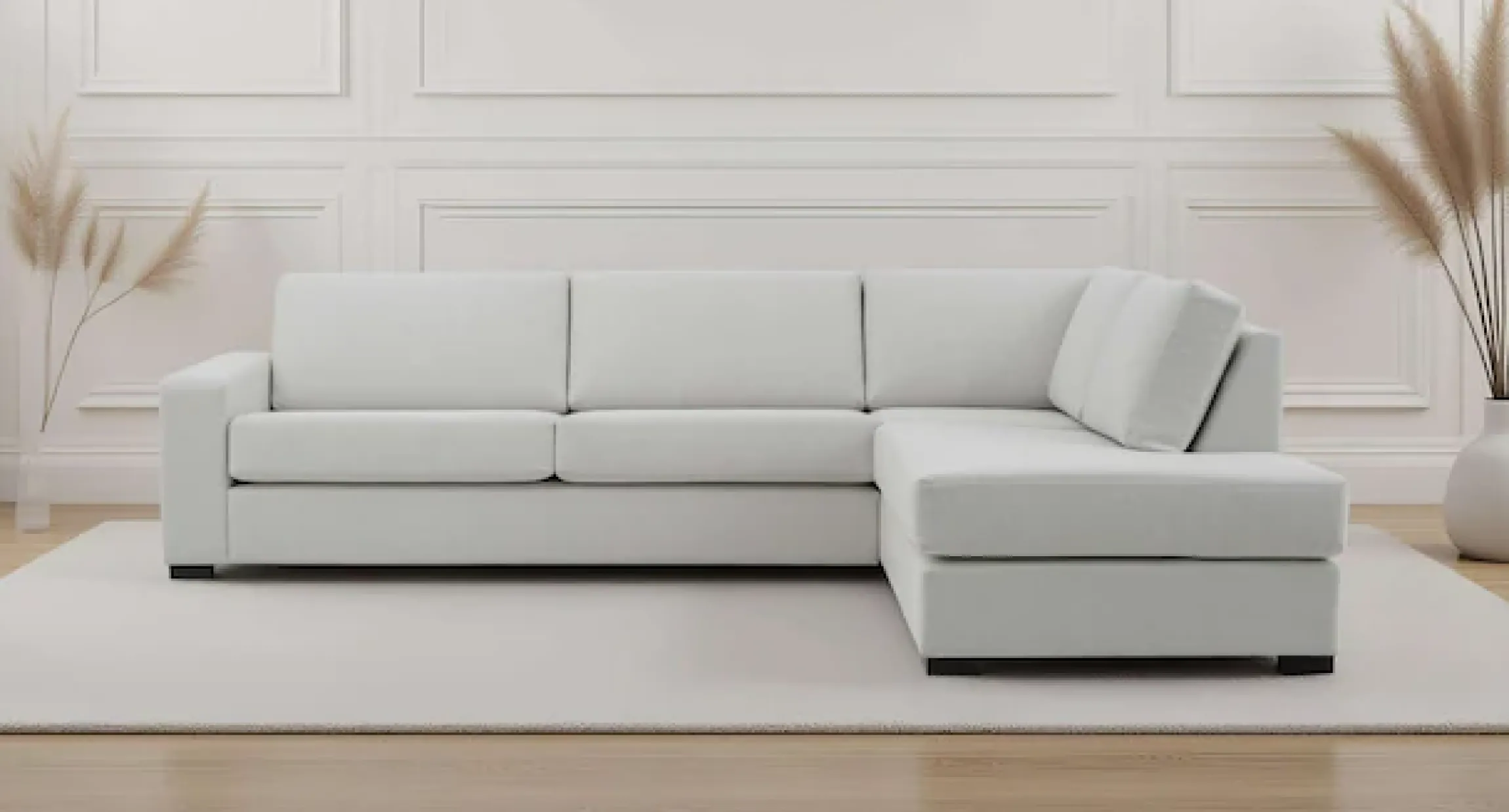 OTTO home Ecksofa »Branwell« Breite 304 cm, Struktur fein, mit Wellenunterfederung