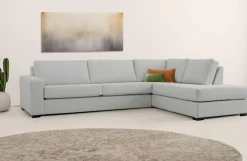 OTTO home Ecksofa »Branwell« Breite 304 cm, Struktur fein, mit Wellenunterfederung