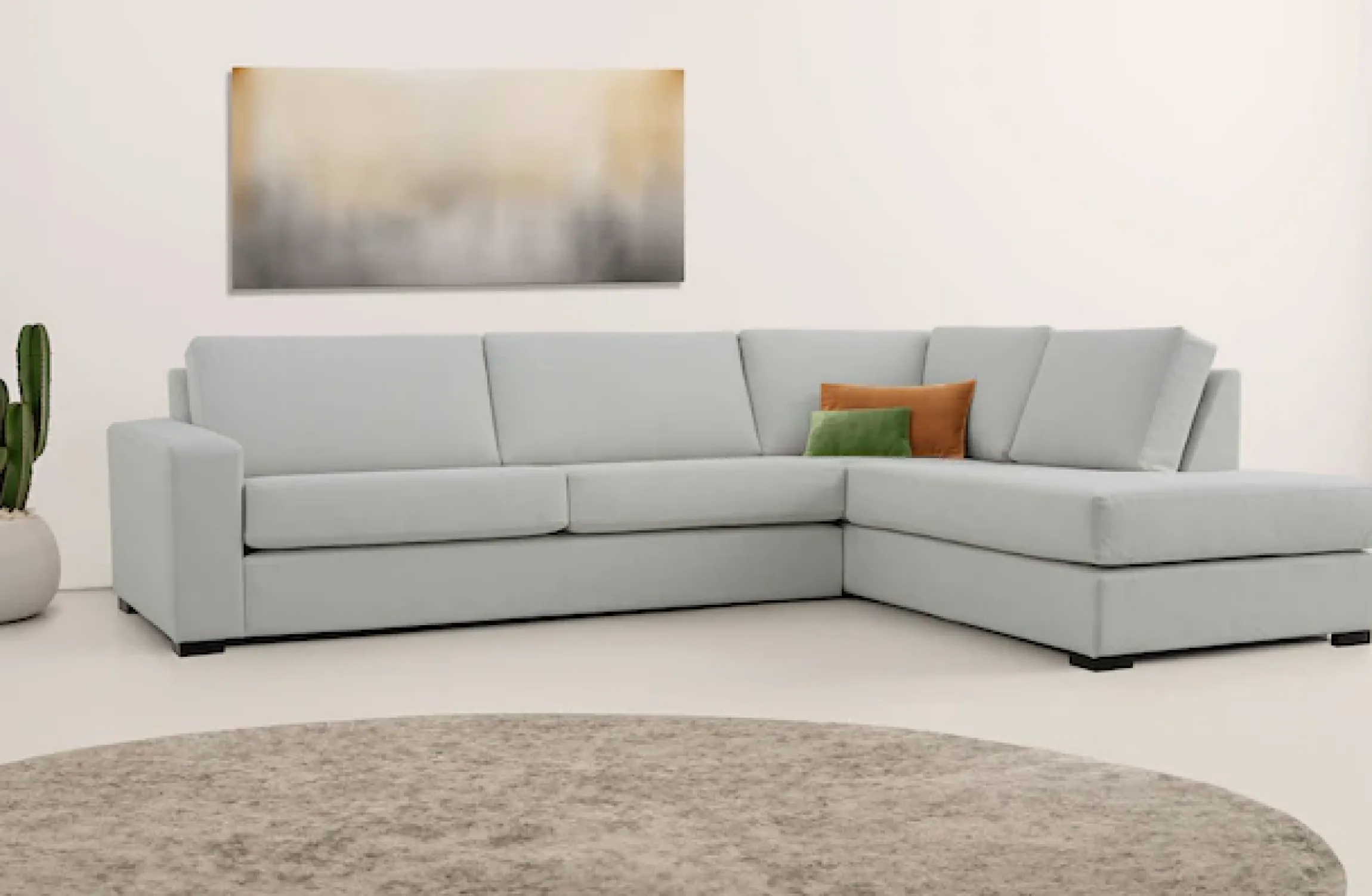 OTTO home Ecksofa »Branwell« Breite 304 cm, Struktur fein, mit Wellenunterfederung