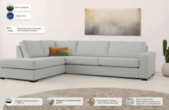 OTTO home Ecksofa »Branwell« Breite 304 cm, Struktur fein, mit Wellenunterfederung