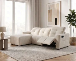 OTTO home Ecksofa »CAARLA Webstoff, L-Form, 261 cm, man. o. elektr. Relaxfunktion (USB)« mit USB-A und USB-C bei elektrischer Ausführung, Kopfteilverstellung