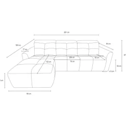 OTTO home Ecksofa »CAARLA Webstoff, L-Form, 261 cm, man. o. elektr. Relaxfunktion (USB)« mit USB-A und USB-C bei elektrischer Ausführung, Kopfteilverstellung