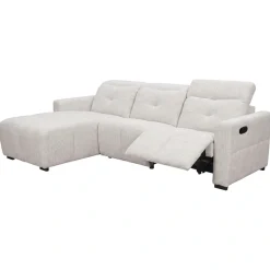 OTTO home Ecksofa »CAARLA Webstoff, L-Form, 261 cm, man. o. elektr. Relaxfunktion (USB)« mit USB-A und USB-C bei elektrischer Ausführung, Kopfteilverstellung