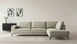 OTTO home Ecksofa »Casina« mit abgerundeter Ottomane, in einem weichen Chenille-Stoff