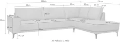 OTTO home Ecksofa »Casina« mit abgerundeter Ottomane, in einem weichen Chenille-Stoff