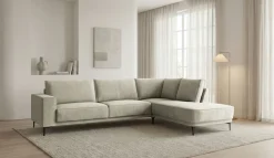 OTTO home Ecksofa »Casina« mit abgerundeter Ottomane, in einem weichen Chenille-Stoff