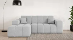 OTTO home Ecksofa »CASSY L-Form, Schlafsofa mit Bettkasten, Maße B/T/H: 245/165/88 cm« mit 2 Rückenkissen, Recamiere rechts oder links bestellbar