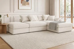 OTTO home Ecksofa »Cosy Lounge L-Form, Breite 333 cm« Mega-Sofa mit Cordstoff bezogen, mit Federkern & 4 Zierkissen