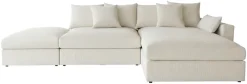 OTTO home Ecksofa »Cosy Lounge L-Form, Breite 333 cm« Mega-Sofa mit Cordstoff bezogen, mit Federkern & 4 Zierkissen