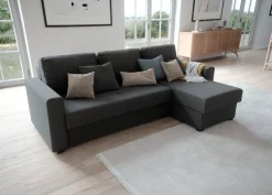 OTTO home Ecksofa »Dublin L-Form, B: 234cm, in Cord« Schlaffunktion und Bettkasten, Recamiere links oder rechts montierbar