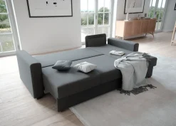 OTTO home Ecksofa »Dublin L-Form, B: 234cm, in Cord« Schlaffunktion und Bettkasten, Recamiere links oder rechts montierbar