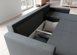OTTO home Ecksofa »Dublin L-Form, B: 234cm, in Cord« Schlaffunktion und Bettkasten, Recamiere links oder rechts montierbar