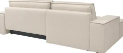 OTTO home Ecksofa »FINNLEY Struktur fein, L-Form 257 cm, Schlafsofa« mit Bettkasten, in Bouclé, Struktur fein und Mega Cord