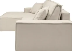 OTTO home Ecksofa »FINNLEY Struktur fein, L-Form 257 cm, Schlafsofa« mit Bettkasten, in Bouclé, Struktur fein und Mega Cord