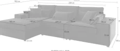 OTTO home Ecksofa »Florid L-Form« 3 Teile, bestehend aus Modulen, viele Bezugsqualitäten, auch in Cord