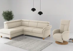 OTTO home Ecksofa »Glendale, L-Form« inkl. Kopfteilverstellung, wahlweise mit Vorziehsitz und Bettkasten