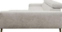 OTTO home Ecksofa »Greevy 248 x 172 cm mit Steppungen, für gängige Saugroboter geeignet« Kopfteile verstellbar, aus pflegeleichtem, weichem Luxus-Microfaser