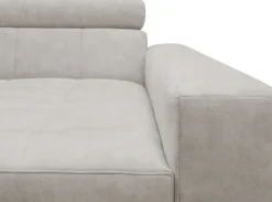 OTTO home Ecksofa »Greevy 248 x 172 cm mit Steppungen, für gängige Saugroboter geeignet« Kopfteile verstellbar, aus pflegeleichtem, weichem Luxus-Microfaser