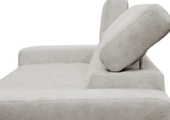 OTTO home Ecksofa »Greevy 248 x 172 cm mit Steppungen, für gängige Saugroboter geeignet« Kopfteile verstellbar, aus pflegeleichtem, weichem Luxus-Microfaser
