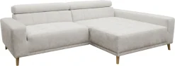 OTTO home Ecksofa »Greevy 248 x 172 cm mit Steppungen, für gängige Saugroboter geeignet« Kopfteile verstellbar, aus pflegeleichtem, weichem Luxus-Microfaser
