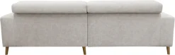 OTTO home Ecksofa »Greevy 248 x 172 cm mit Steppungen, für gängige Saugroboter geeignet« Kopfteile verstellbar, aus pflegeleichtem, weichem Luxus-Microfaser