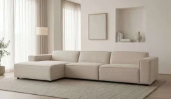 OTTO home Ecksofa »Jorrena, extra weicher Chenille-Stoff« L-Form, 3 Komfortstufen, Breite 316 cm, mit Wellenunterfederung