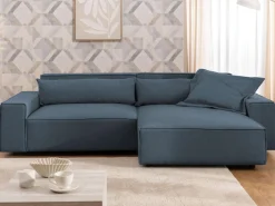 OTTO home Ecksofa »KINLEE Design-Sofa mit Recamiere rechts/links, Maße B/T/H 251/144/70cm« L-Form mit Wellenunterfederung, ohne Bettfunktion, modern und beguem