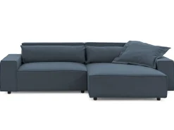 OTTO home Ecksofa »KINLEE Design-Sofa mit Recamiere rechts/links, Maße B/T/H 251/144/70cm« L-Form mit Wellenunterfederung, ohne Bettfunktion, modern und beguem