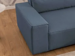 OTTO home Ecksofa »KINLEE Design-Sofa mit Recamiere rechts/links, Maße B/T/H 251/144/70cm« L-Form mit Wellenunterfederung, ohne Bettfunktion, modern und beguem